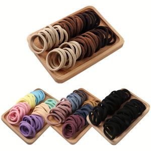 50/100pcs High Elastic Hair Ties Colorful Hair Bands for Kids Adults Decorative Hair Accessories Sports Daily Use Hairtie