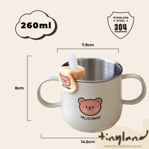 Stainless Steel Cup with Straw Handle Stainless Steel Sippy Cup for Toddlers with Handle