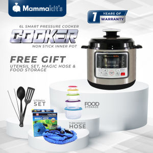 [Kingsman ] Mammakits Pressure Cooker 6L Non Stick Inner Pot Smart Electric 15 function Cooker Electronic Pot - 12 month Warranty