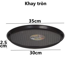 Khay tròn vuông Hàn Quốc nhựa VIỆT NHẬT - Chống trượt đựng đồ phục vụ bưng thức ăn - 5654/5