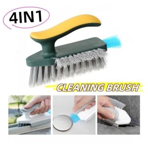 4In1 V-Shape Scrubber Brush Kitchen Bathroom Tile Floor Gap Cleaning Brush Window Wall Corner Brush