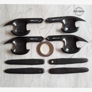 Paket Outer Cover Door Handle Pegangan Pintu Mobil All New Rush GR Sport 2022 Glossy Carbon
