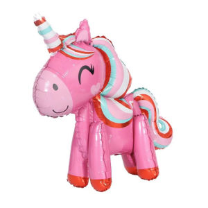 Balon Unicorn 3D Ukuran Jumbo Balon Foil Karakter Kartun Anak Balon Ulang Tahun