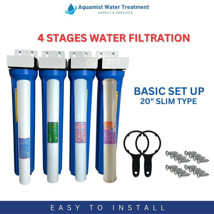 Basic 4 Filtration Water Filtration System Top Selling 4 Stages 20