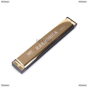 [COD] REMAI0 24 Hole Key Of C Play Harmonica Tremolo Harmonica Mouth Organ Double Row Blues