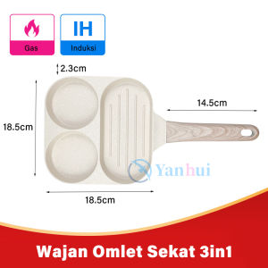 Pancake Egg Omelet Frying Pan/Hamburger Maker Breakfast Cocok di Segala Jenis Kompor-COD