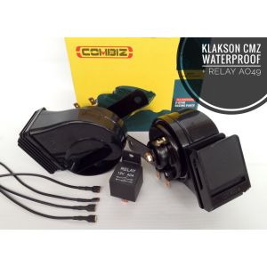 Klakson Waterproff motor / horn bel mobil tone super ngebass Waterproof super sound + Relay 12V CMZ COMBIZ