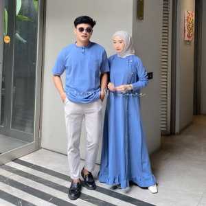 Family Couple Set Buat Lebaran Sekeluarga By Lanre Bahan Knit Koko Dan Dress Ayah Ibu Anak