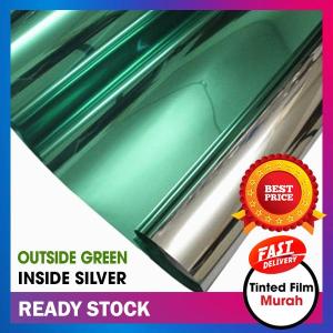 【 Free* TOOLS】Outside Green inside Silver (Pigment Film / Reflective Film) - High Quality Window Film / Tinted Film