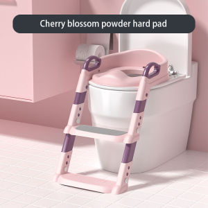 【COD】Foldable Baby Toilet Seat For Kids Child Toilet With Ladder Pu Padded Child Bedpan Chair Toilet With Safety Handle Coach Seat Auxiliary Toilet Ladder Supplies Potty Trainer Toilet For Kids Potty Trainer For Baby