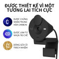 Webcam Full HD Logitech Brio 300 Màn che ống kính, Micrô giảm tiếng ồn, USB-C, được chứng nhận cho Zoom, Microsoft Teams, Google Meet, tự động điều chỉnh Ánh sáng. 