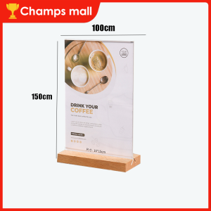 A4/A5/A6 Acrylic T Shape Table Menu Holder Acrylic Sign Beech Holder Clear Sign Holder For Bar
