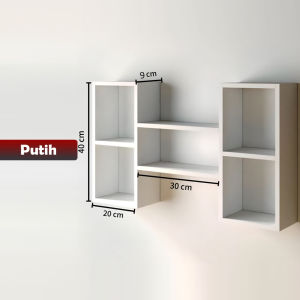 Rak Ambalan Dekorasi Dinding Model H / Rak Penyimpanan Braket Partisi - Yosinogawa Store