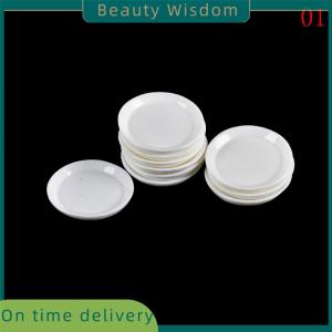 Beauty Wisdom 10pcs Dollhouse Miniature Resin Trays Plates Doll Mini Food Dishes Tableware