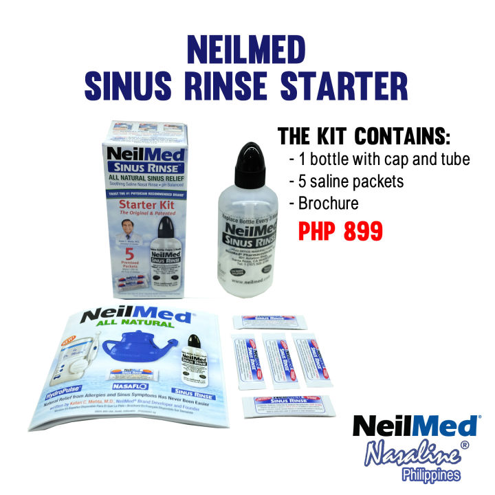Neilmed Sinus Rinse Starter Kit (5 packets) for Nasal Rinse Salt