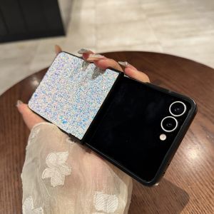Luxury Glitter Diamond Gradient Case for Samsung Galaxy Z Flip 7 6 5 4 8 Shiny Bling Hinge Shockproof Cover for Samsung ZFlip 7