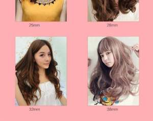 Professional Hair Curler Electric Curling Iron More Size 22mm 25mm 28mm 32mm 38mm Hair Care Styling Tools Ceramic Wave Magic Style Ceramic Curling Lron Hair Curler Curling Wand With Clip Up To 210c Beach Waves LCD Display Rotating Curling Wave Styer