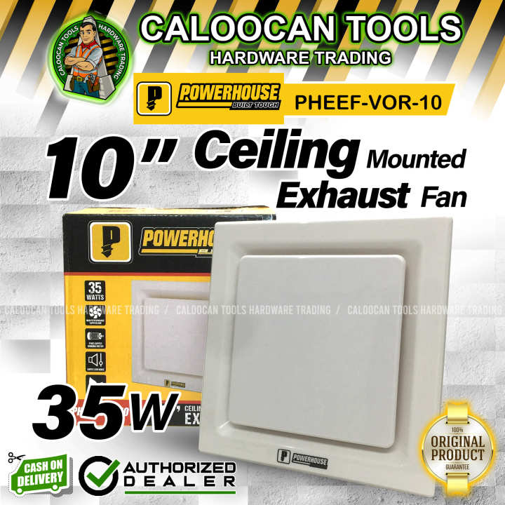 Powerhouse Fans POWERHOUSE USA Ceiling Mounted / Wall Mounted Exhaust Fan (Veloce ...