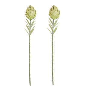 LRB81 2Pcs Soft Plastic Artificial Artichoke Fruit 56CM Decorative Simulation Artichoke Flower High-end Fake Artichoke Fruit Plants for Home Decoration