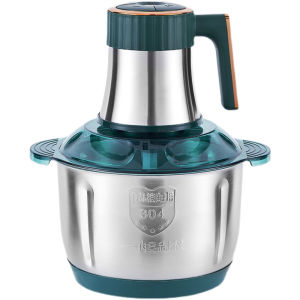 【5L Capacity】WL Stainless Steel Electric Meat Grinder Heavy Duty Six-position adjustment Six-blade knife(Electric Food Processor Electric Multi Function Blender Vegetable Chopper Slicer Machine Electric Food Blender kitchen)