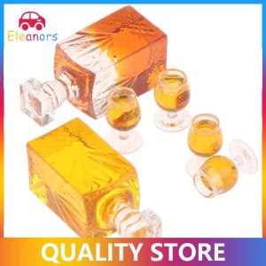 Eleanor Dollhouse Accessories Miniature Model Props Simulation Wine Bottle Combination
