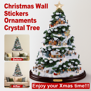 Christmas Wall Stickers Crystal Christmas Tree Window Stickers Santa Claus Stickers Snowman Stickers