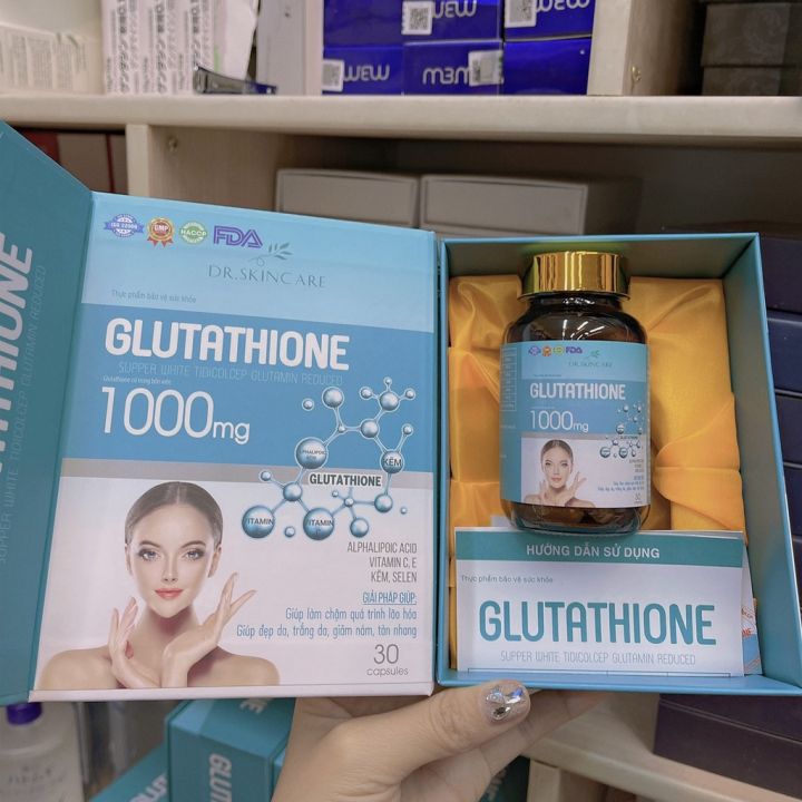 Viên uống Trắng Da Glutathione 1000mg Lọ 30v Collagen Vitamin E Kẽm Chống  Lão Hóa Viên Nang Làm Trắng Da Cho Nữ - Lazada