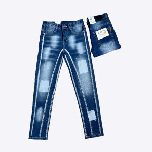 Quần bò jean nam dài đen rách 2 đáy phong cách chất jean co giãn tốt chuẩn form bền đẹp giá tốt 01/07