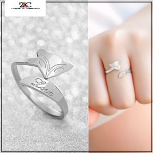 Nhẫn titan nữ con cáo free size thời trang cao cấp thép không gỉ
