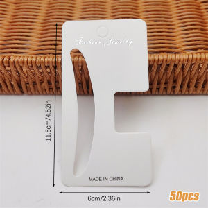 [haoh] 50pcs Display Cards For Hair Claw Clip Paper Card Headdress Card Hair Decoration Package DIY Jewelry Cardboard Package Hair Clips Craft Hang Tag Card