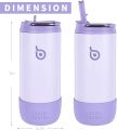 BOTTLE BOTTLE Kids Water Bottles 12 oz Insulated Water Bottles for School with Leak Proof Lid Double Wall Vacuum Stainless Steel Cup Keep Hot and Cold for Boys Girls Travel purple. 