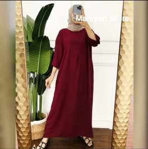 TERMURAH DASTER CRINGKLE POLOS MODEL TANGAN 3/4 KEKINIAN MUAT JUMBO MAHREEN STORE