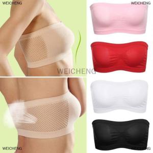 [COD] WEICHENG Women Tube Top Underwear Strapless Breathable Seamless Stretch Invisible Bra