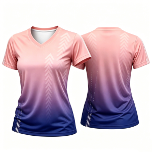 2026 Sport Shirt For Women V-Neck Fast Dry T-Shirt Casual Comfortable Gym Outfit Fashionable Print