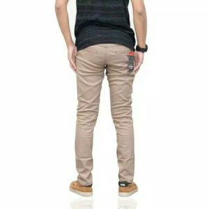 CELANA CHINO Panjang pria Slimfit KERJAHARIAN Santai Casual Formal Hitam Abu Cream Mocca Size 27-38
