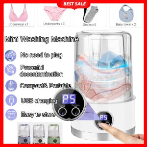 Mini Rechargeable Washing Machine Underwear Travel Portable Small Socks Washing Machine Dehydratable Laundry Bucket 洗衣机