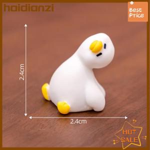 haidianzi Miniatures Figurines Cute White Duck Animal Micro Landscape Ornaments For Home Desk Decoration Gardening Accessories