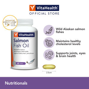 Salmon Fish Oil [EXP 08-2027] - Omega-3 Eyes BrainJoints & Cholesterol Level Halal