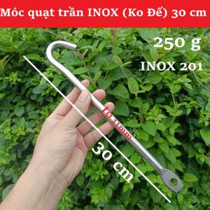 Móc Treo Quạt Trần (Không Đế) INOX (Dài 30cm) Ø 11mm chắc chắn bề mặt sáng lắp đặt và thay thế bộ phận treo quạt.