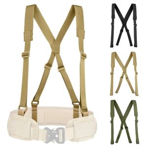 YUNAFIN Solid Color Duty Belt Nylon Y-Shape Multifunction Harness Durable Adjustable Tool Belt Suspender
