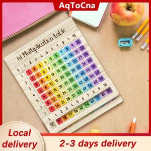 [COD] AqToCna Ship within 24 hours 1Pcs Colorful Multiplication Table Wooden Boards Suitable For Math Classes And Back-to-School Gifts Ideal For Family Gatherings