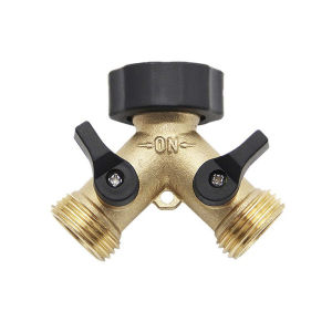 Fast Shipping 3/4" 2/4 Way Brass Garden Hose Splitter Y-Type Watering Tap Connector Distributor For Outdoor Tap and Faucet