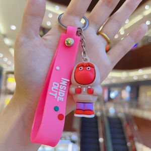 Inside Out Keychain Cartoon Disney Pixar Sadness Fear Anger Disgust Joy Backpack Pendant Car Keychain Children Toy Gift