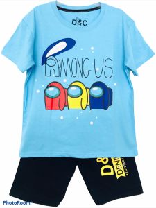 Setelan anak laki laki AU biru Size 1-10 Tahun / baju anak / baju murah / COD