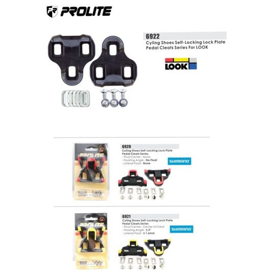 Prolite Shoes Cleat For Road Pedal For Look Keo, Wellgo, Zeray, Exustar and Shimano SPD SL & RD3