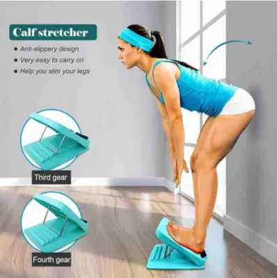 TJ SPORTS Stretching Standing Stretch Board Slant Board Foot Stretcher Leg Pedal Board Calf Stretching Board Slimming Leg Adjustable Incline Boards Calf Stretcher Foot Massager Foot Stool Random Color