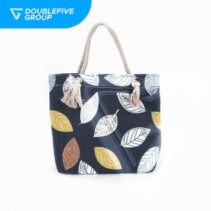 Tas Handbag Kanvas Motif Tali Sumbu Terbaru 2022 Tas Jinjing Wanita Top-handle bag Tas Bahu Slempang Tote Bag Kekinian