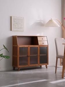 Kitchen Island Counter Kitchen Sideboard Cabinet Modern Kithchen Cabinet Cupboard Household Locker Modern Simple Solid Wood Multifunctional