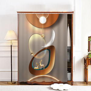 Rèm Che Bụi Tủ Rèm Cửa Sang Trọng Nhẹ Rèm Trượt Theo Dõi Tủ Quần Áo Chống Bụi Trang Trí Nhà Cửa Tùy Chỉnh Kích Thước 031002