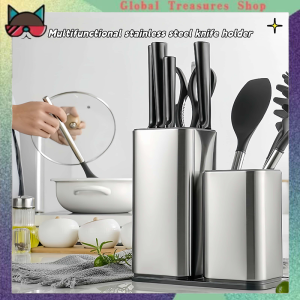 Kitchen Stainless Steel Knife Holder Kitchen Storage Rack Drainage Table Spoon and Chopstick Storage Holder